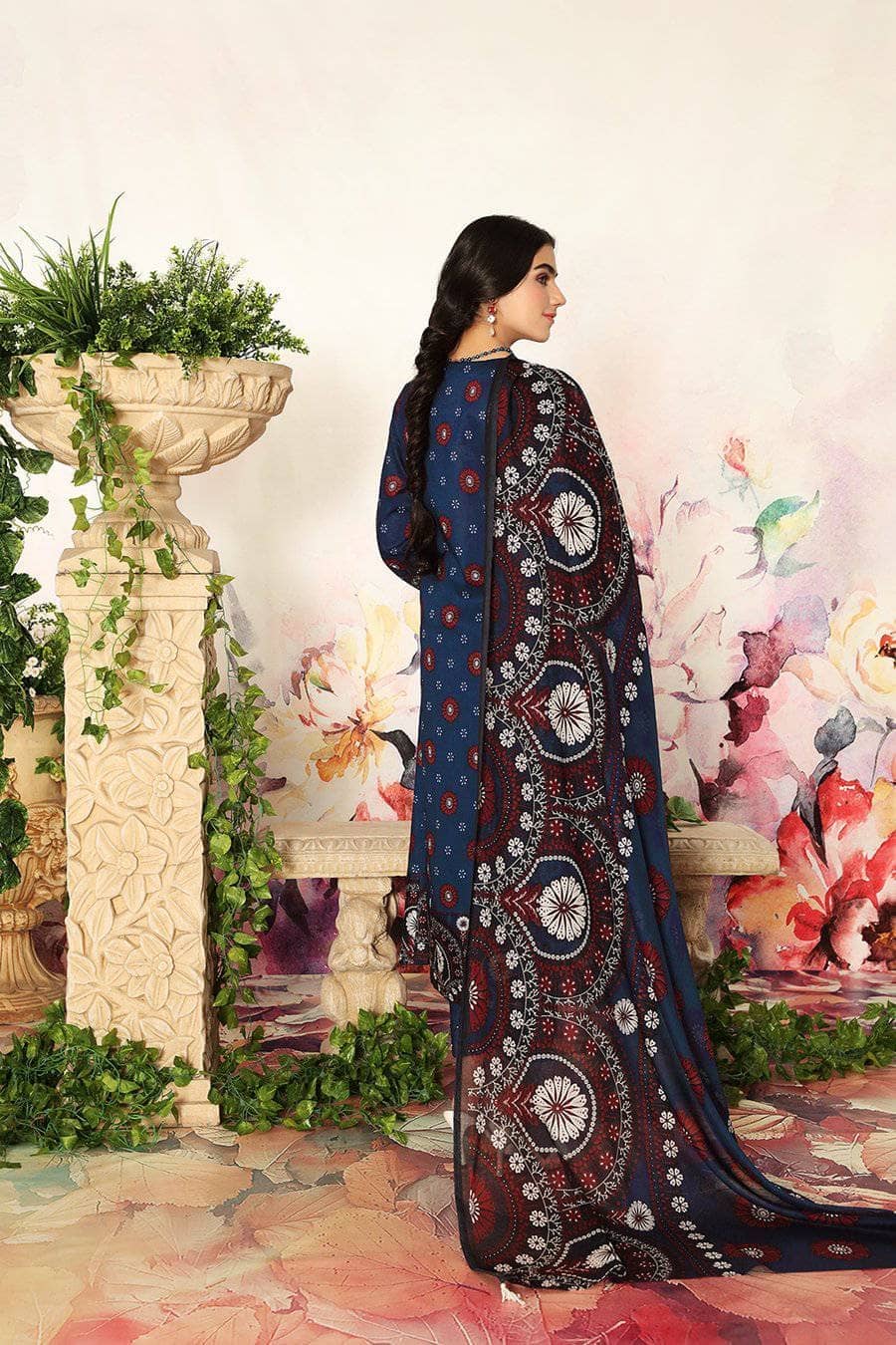 Restocked/Nishat Linen Nisha Lawn/VOIL+LAWN+CAMBRIC-3PC