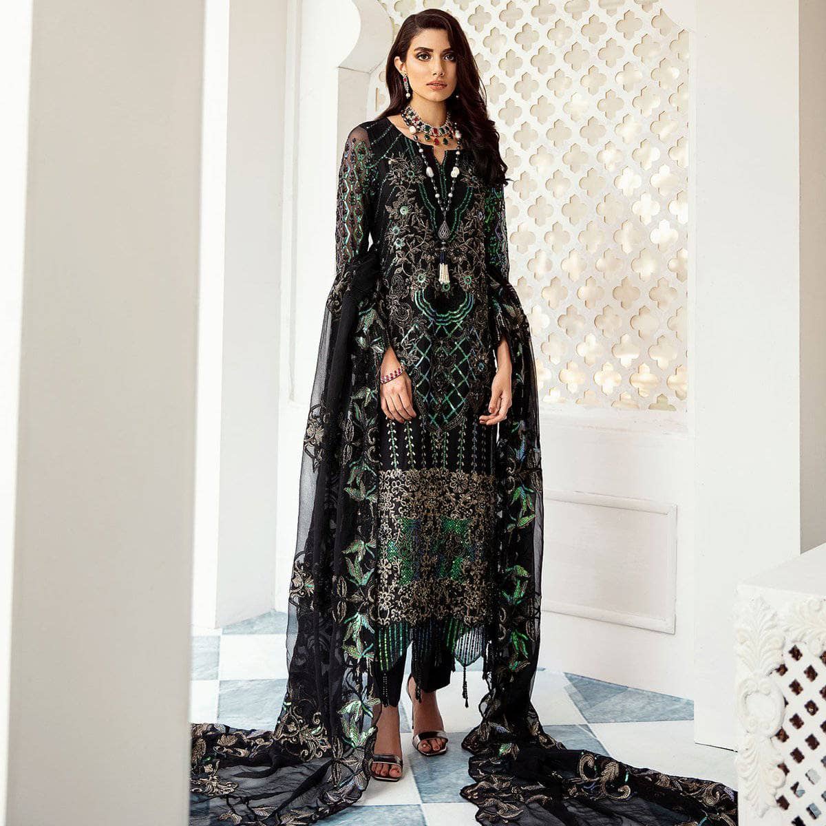 Nureh Mor Bagh Luxe Chiffon/NL-13