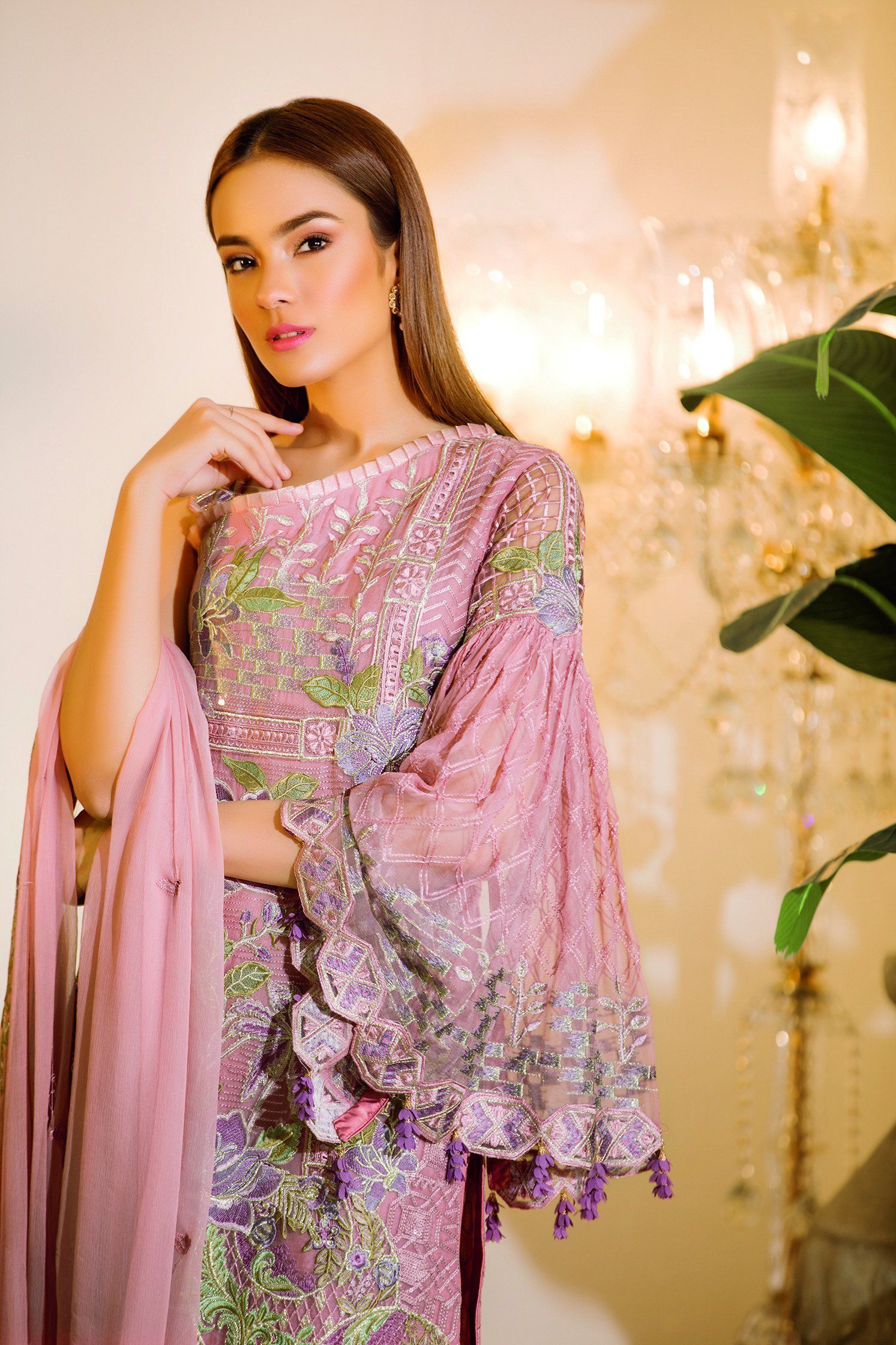 Ramsha Chevron Chiffon Collection 2019 – A-112