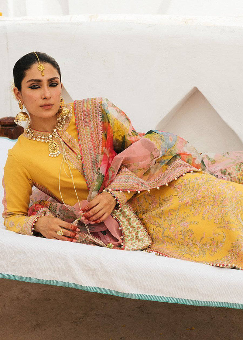 Husain Rehar Luxury Lawn/Sapehar (Yellow)