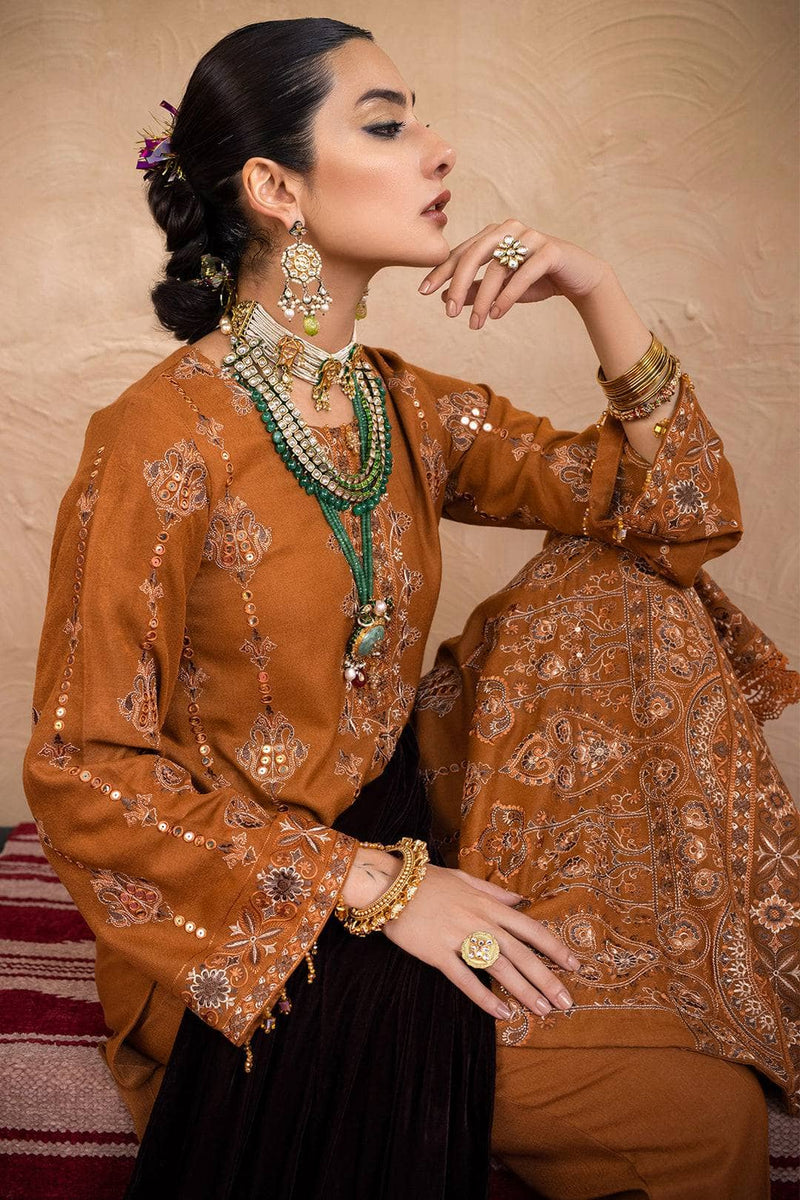 img_leather_peach_embroidered_shirt_velvet_shawl_awwal_boutique