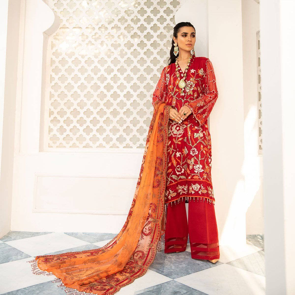 Nureh Mor Bagh Luxe Chiffon/NL-14