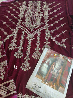 Tehzeeb By Mohagni/Embroideried Velvet Wedding Collection/MV 03 - AWWALBOUTIQUE