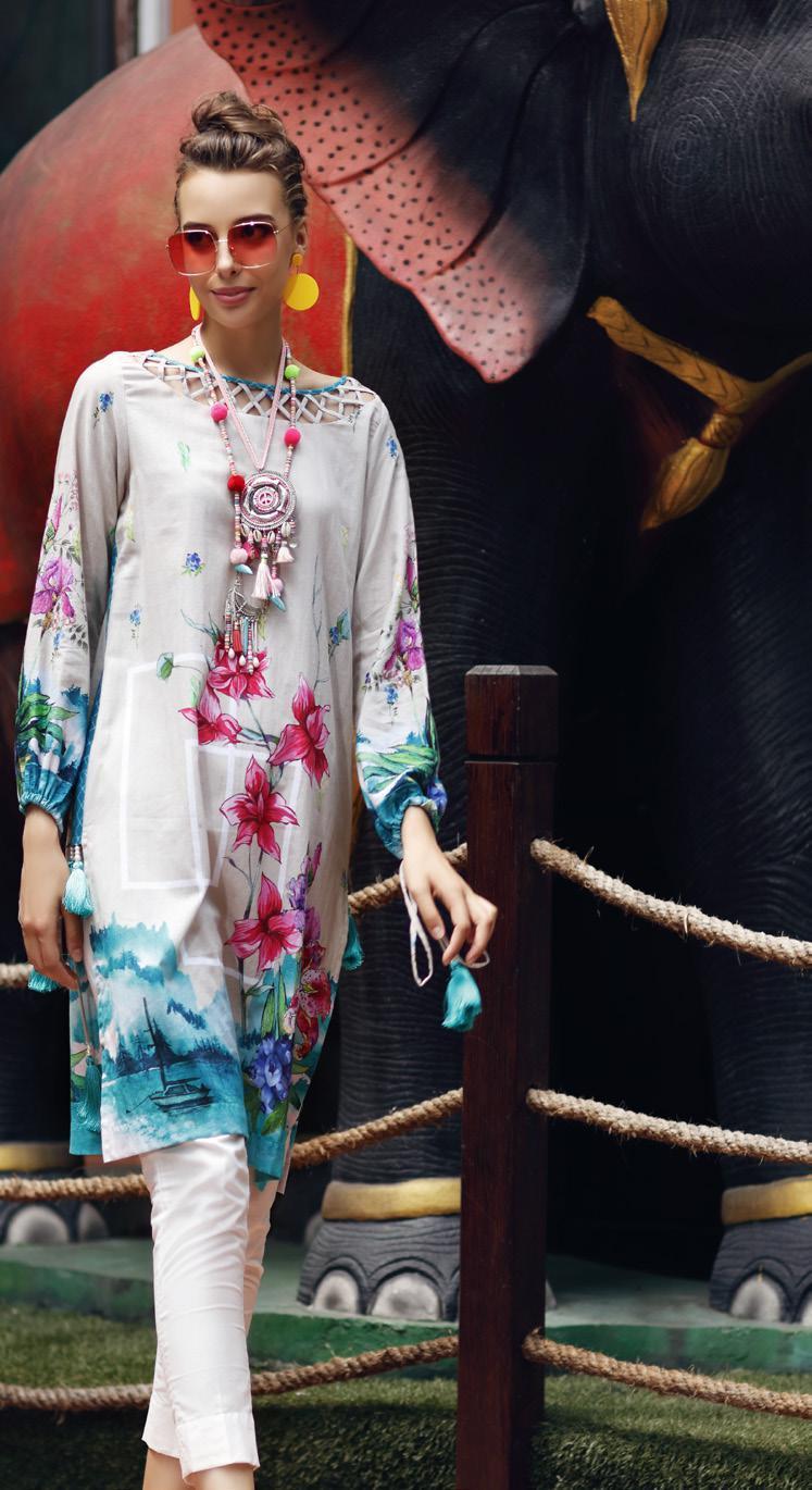 Gul Ahmed Yolo Mid Summer Cambric Kurti Collection 2019 – SCN-98