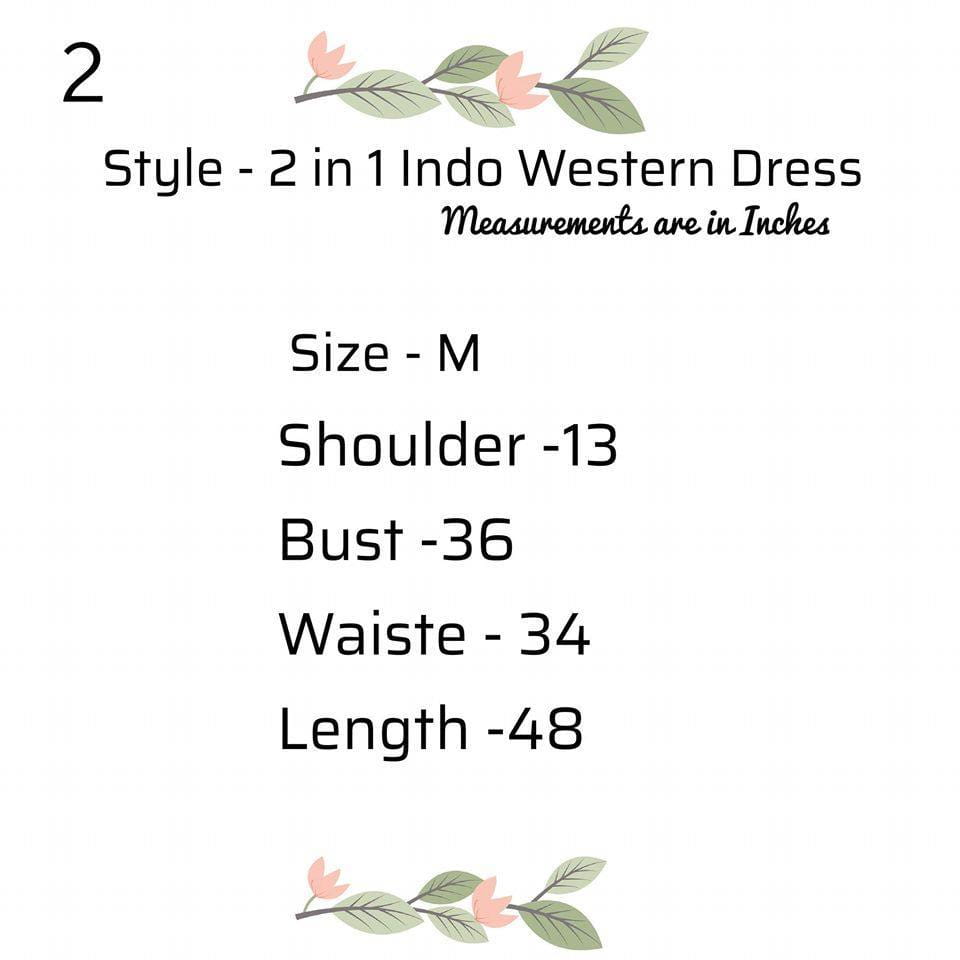 Ready to Wear| 2 in 1 Kurti|Size Medium - AWWALBOUTIQUE