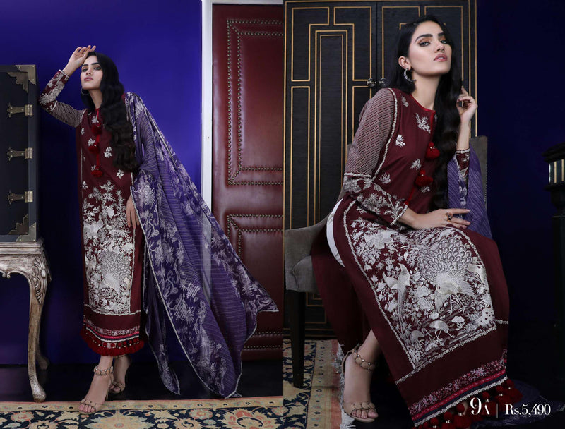Sana Safinaz Pre-Fall Embroidered Collection 2019 – 09A
