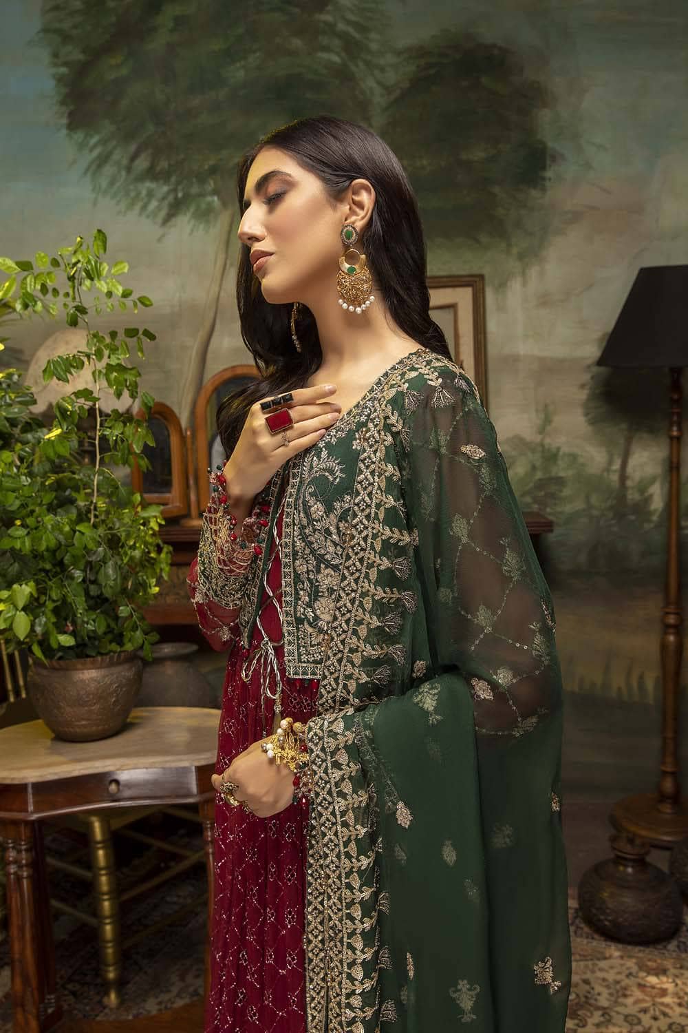 Adans Libas Guzarish/Ch 2/Chikankari Chiffon/Rosy Romance