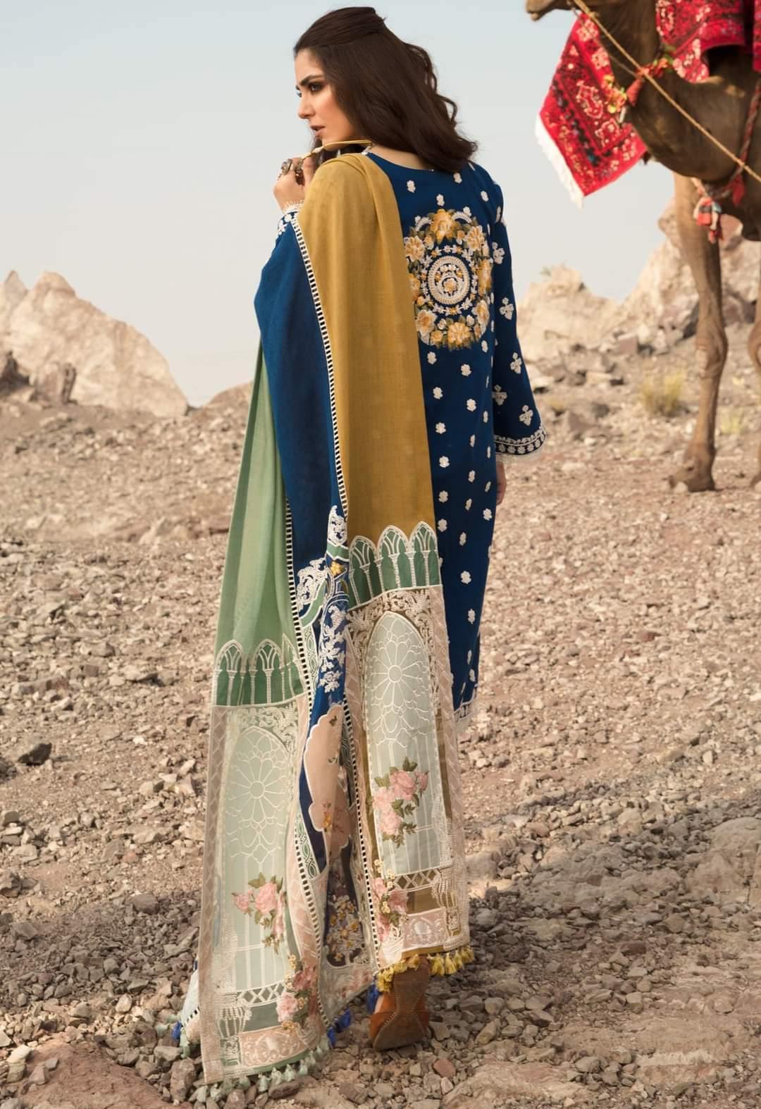 Restocked/Crimson Winter by Saira Shakira/AARI REVIVAL - SAPPHIRE - AWWALBOUTIQUE