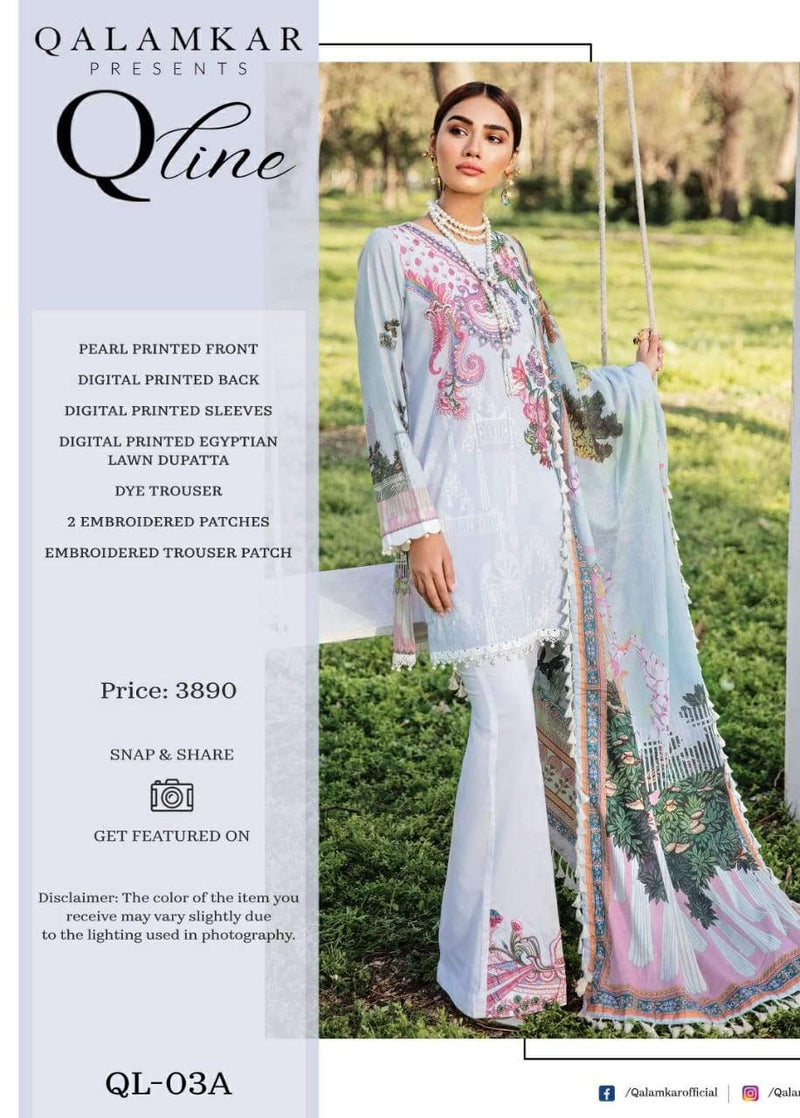 Qalamkar Qline Lawn Collection – QL-01B
