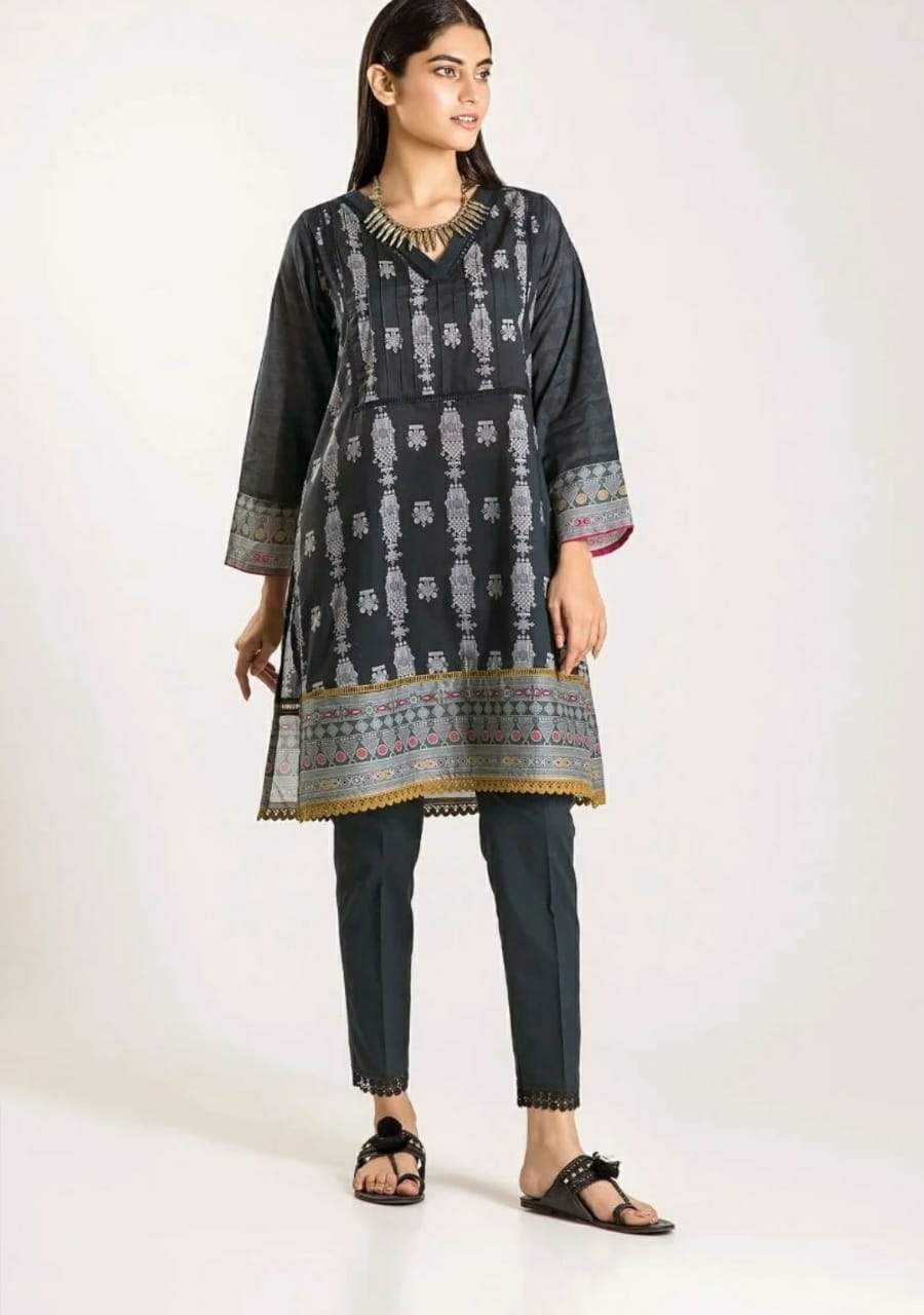 Khaadi Winter Vibe Collection/Cambric\KB19501B/2 Pc