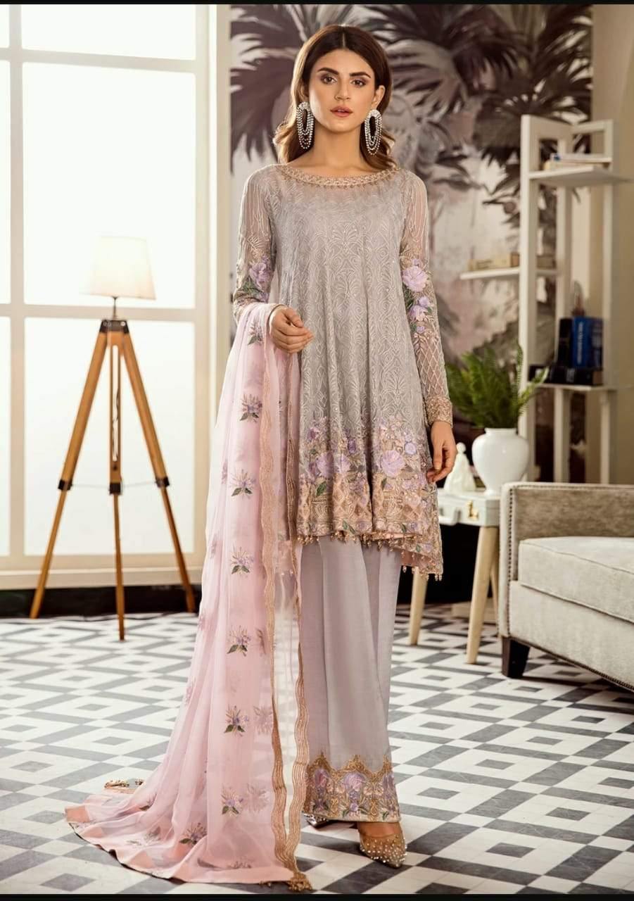 Afrozeh Voyage De Lamoure Chiffon/08-Floraison Ciel - AWWALBOUTIQUE