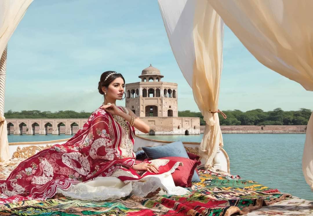 Restocked/Crimson Lawn by Saira Shakira/LACE GALORE - SANGRIA