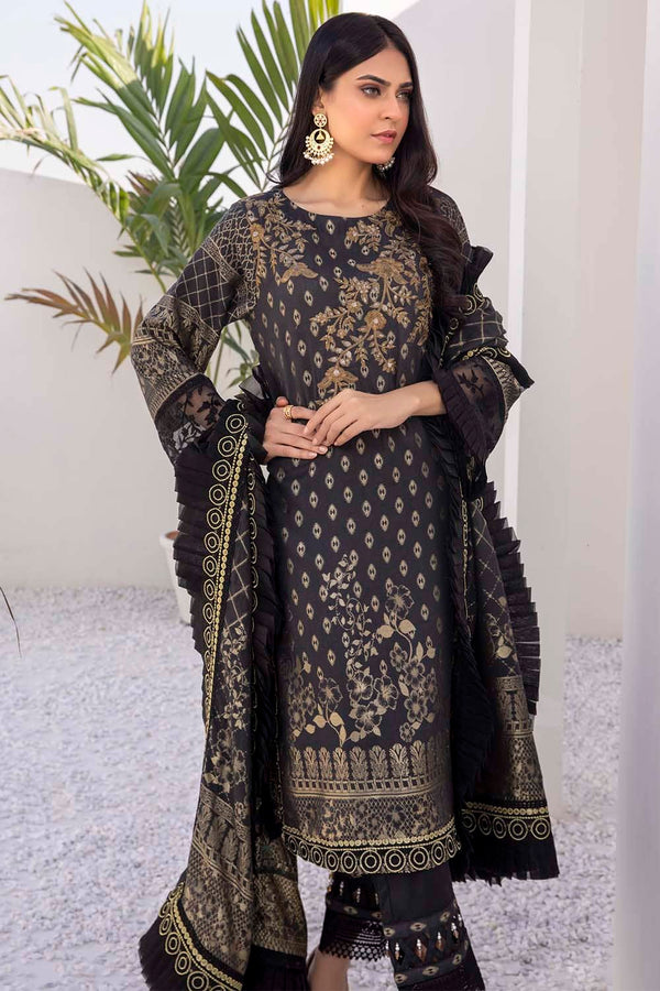 Azure Festive Cotton Jacquard/Oriental Night