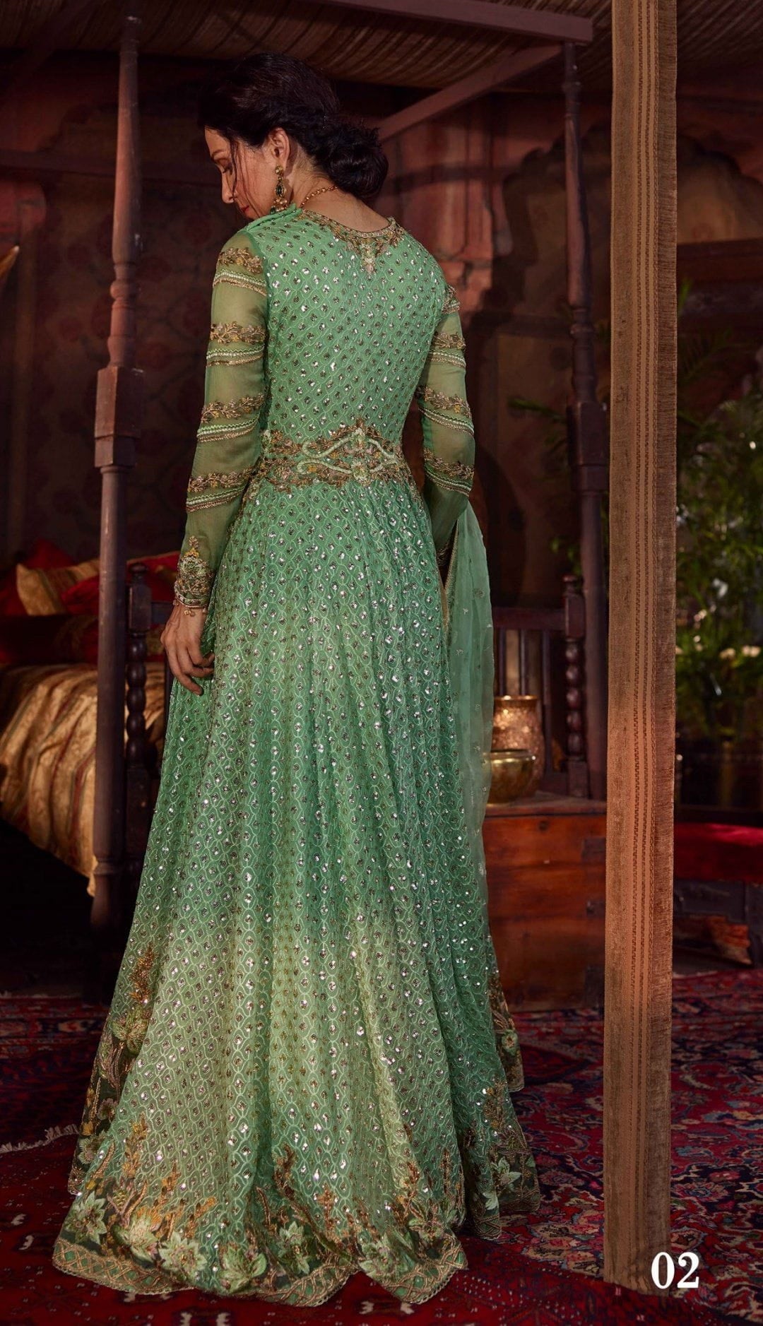 Restocked/Qalamkar Faiza Saqlain Raiza Wedding Collection/D 02/Ahana