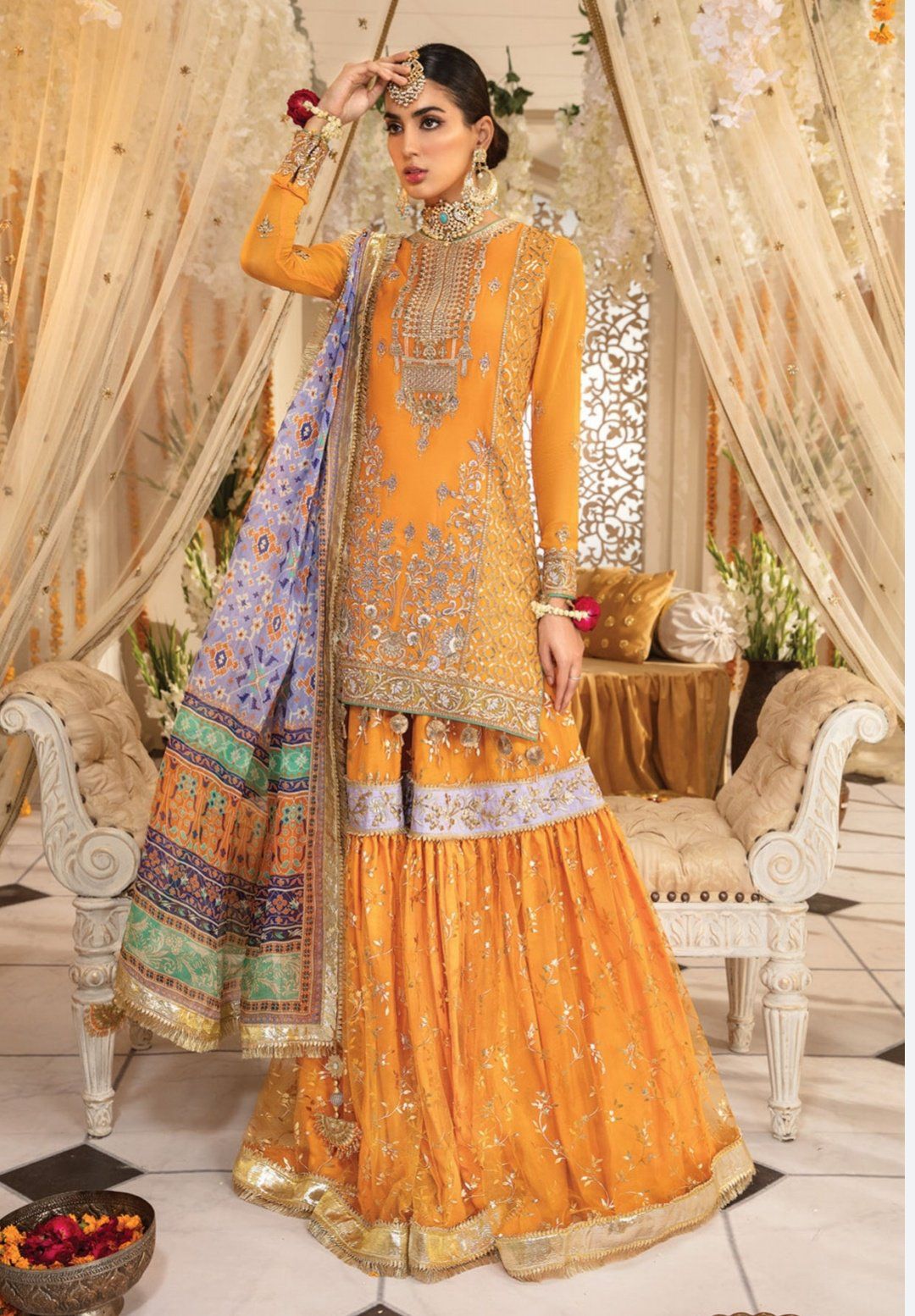 Restocked/Anaya Kamiar Rokni Mehndi Collection/Amber