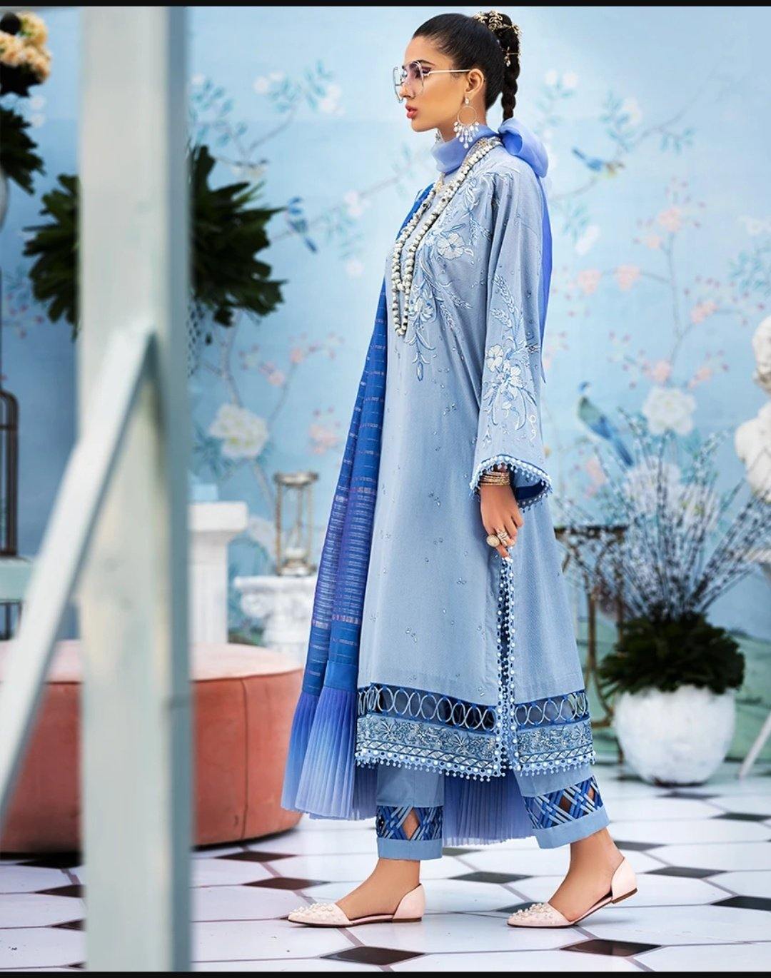 Restocked/Zaha Lawn 2020/Kalina/3Pc - AWWALBOUTIQUE