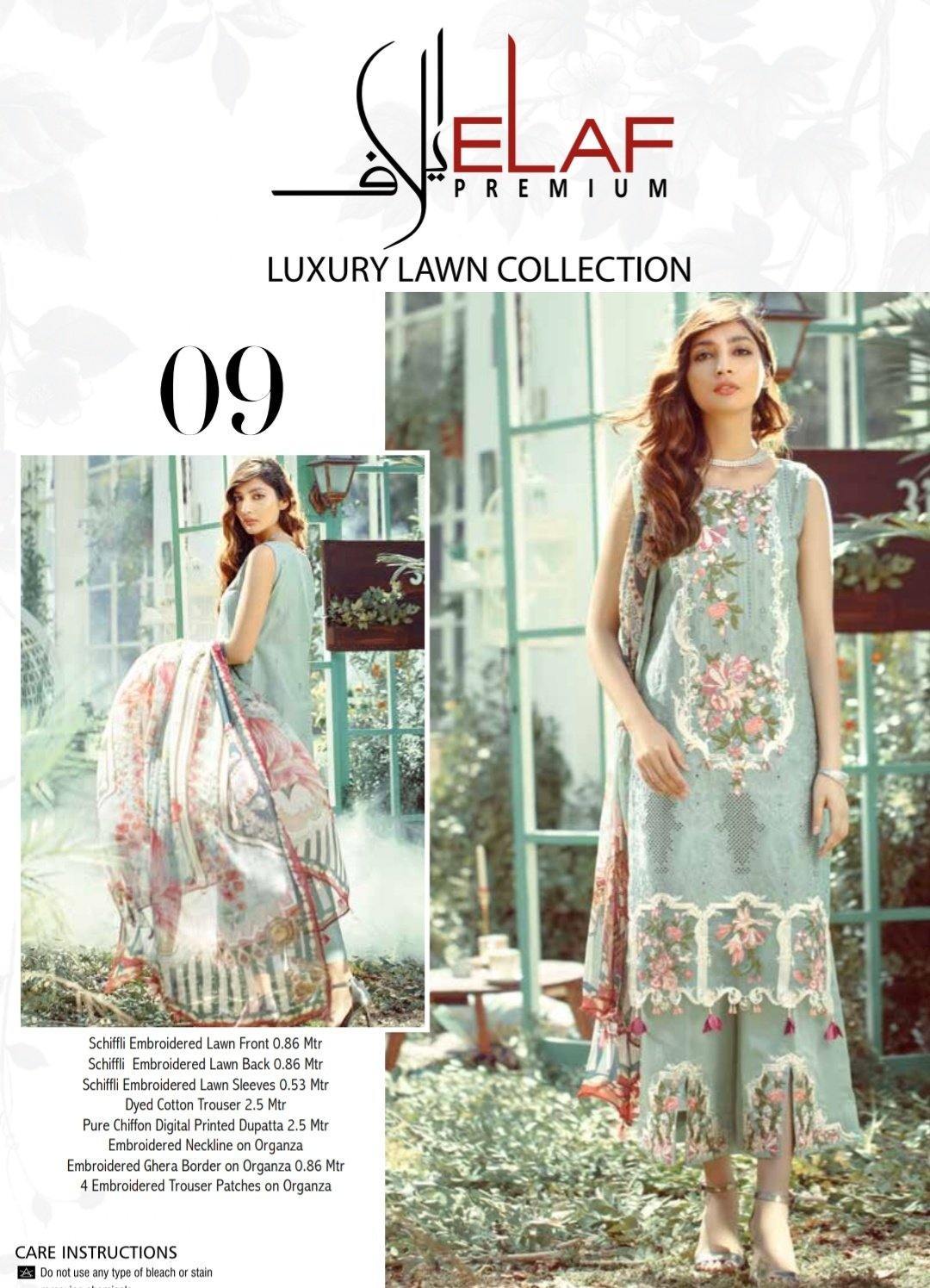Elaf Luxury Lawn Collection/D 09 - AWWALBOUTIQUE