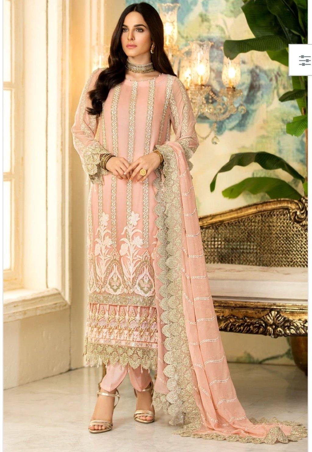 Motifz Bemberg Chiffon Collection/Pink Flare - AWWALBOUTIQUE