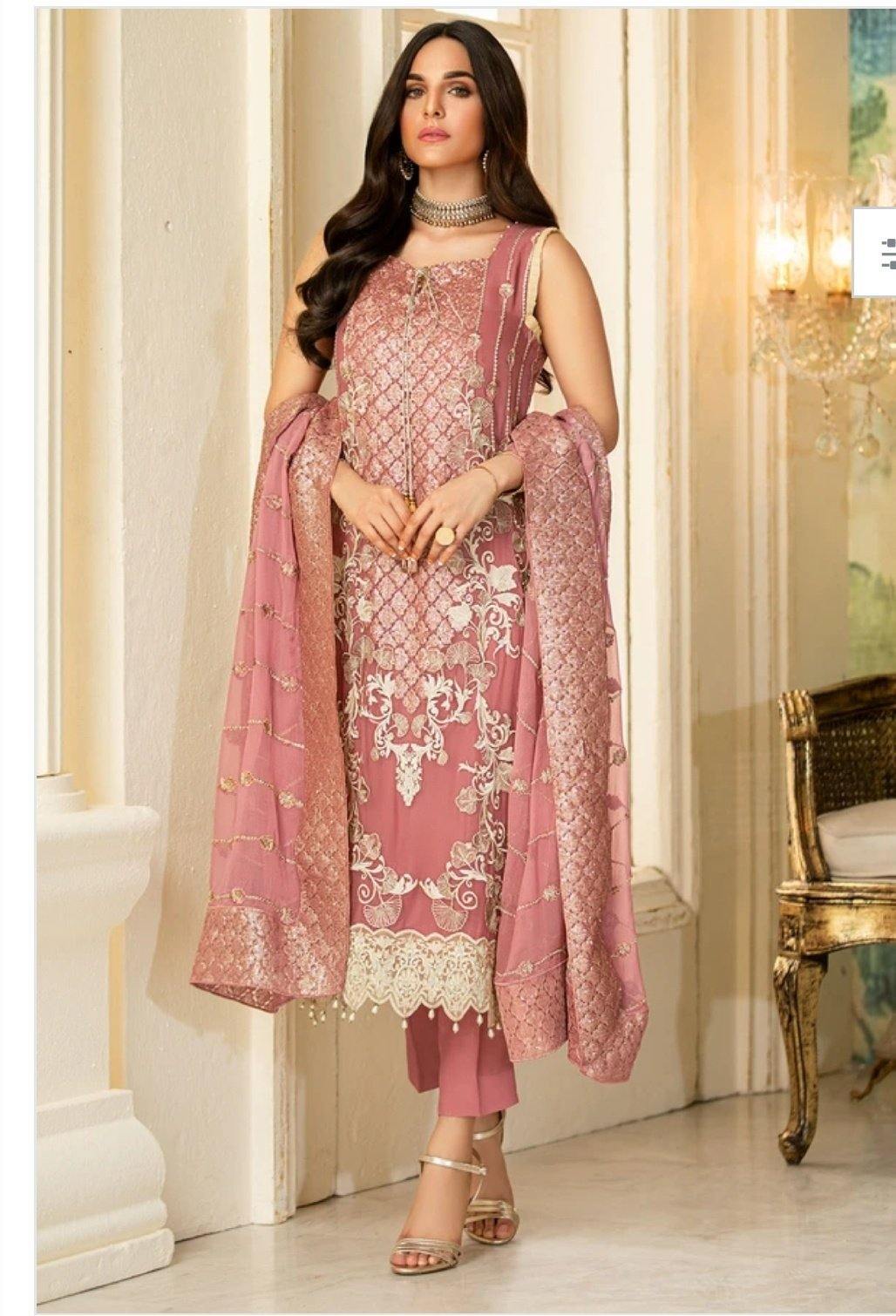 Motifz Bemberg Chiffon Collection/Oyster Pink - AWWALBOUTIQUE