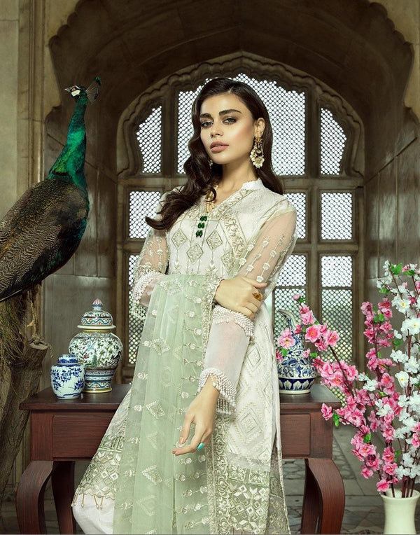 Gul E Azal Premium Formals/Retro Begonia - AWWALBOUTIQUE