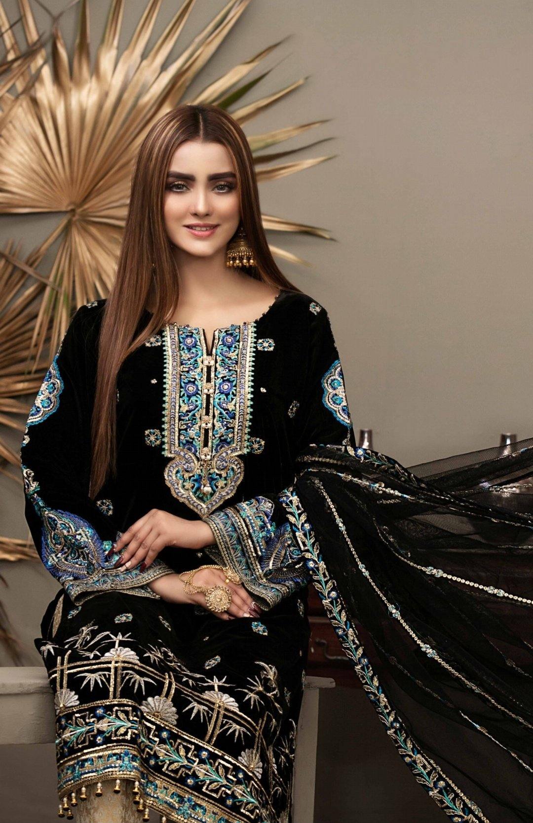 Restocked/Tawakkal Velvet Collection/Semi Stitched - AWWALBOUTIQUE