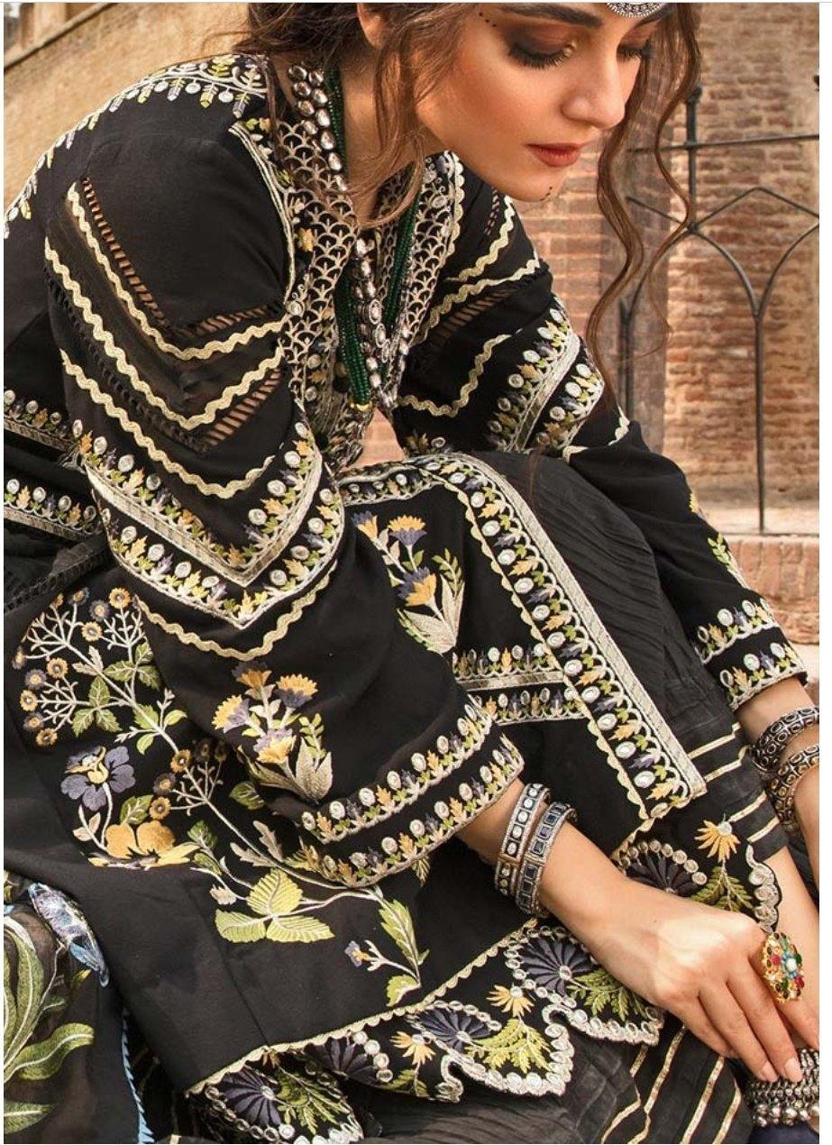 Restocked/Crimson Winter by Saira Shakira/SUNEHRA GOTA - SABLE - AWWALBOUTIQUE