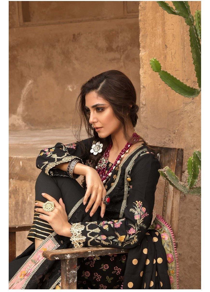 Restocked/Crimson Winter by Saira Shakira/MAST MUSAFIR - EBONY - AWWALBOUTIQUE