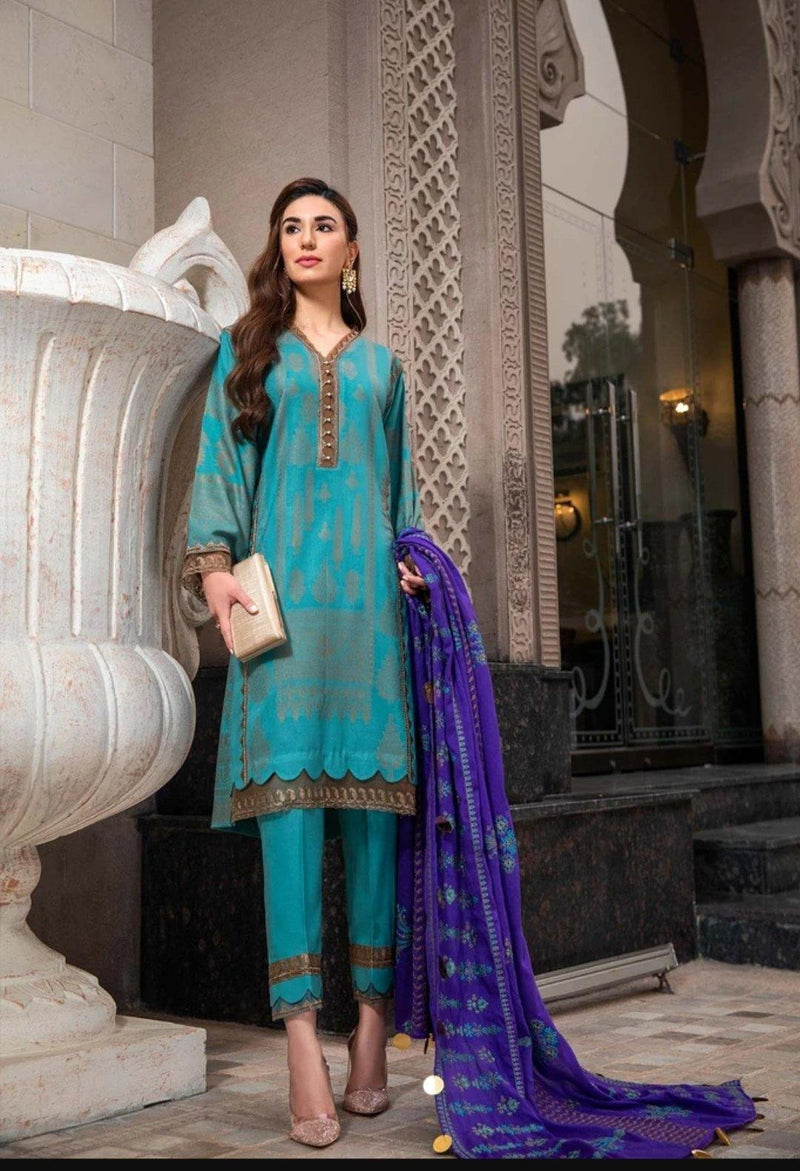 Charizma Signature - An Evening Affair/Leather Jacquard/Cerulean CLJW 05 - AWWALBOUTIQUE