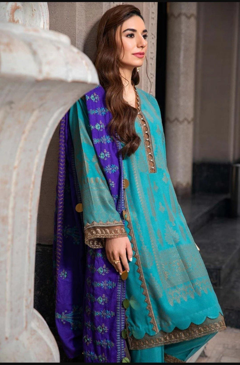 Charizma Signature - An Evening Affair/Leather Jacquard/Cerulean CLJW 05 - AWWALBOUTIQUE