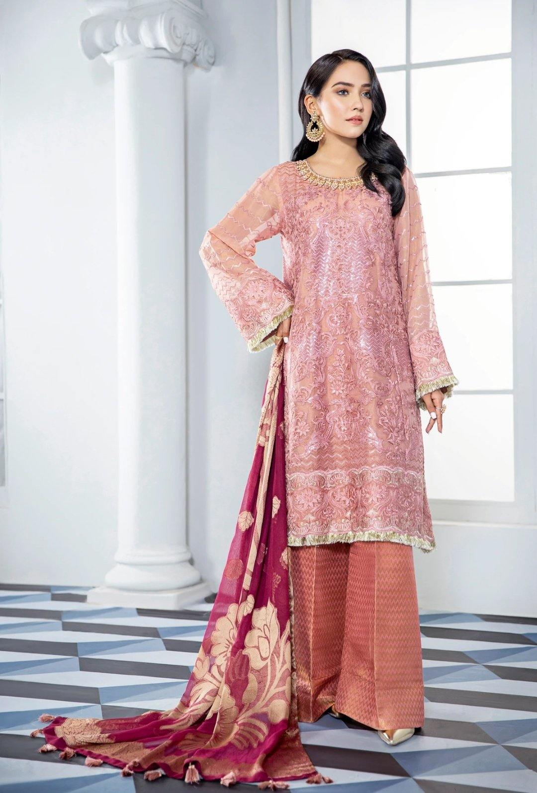 Alizeh Embroidered Chiffon/Vol 3/Sohneri - AWWALBOUTIQUE