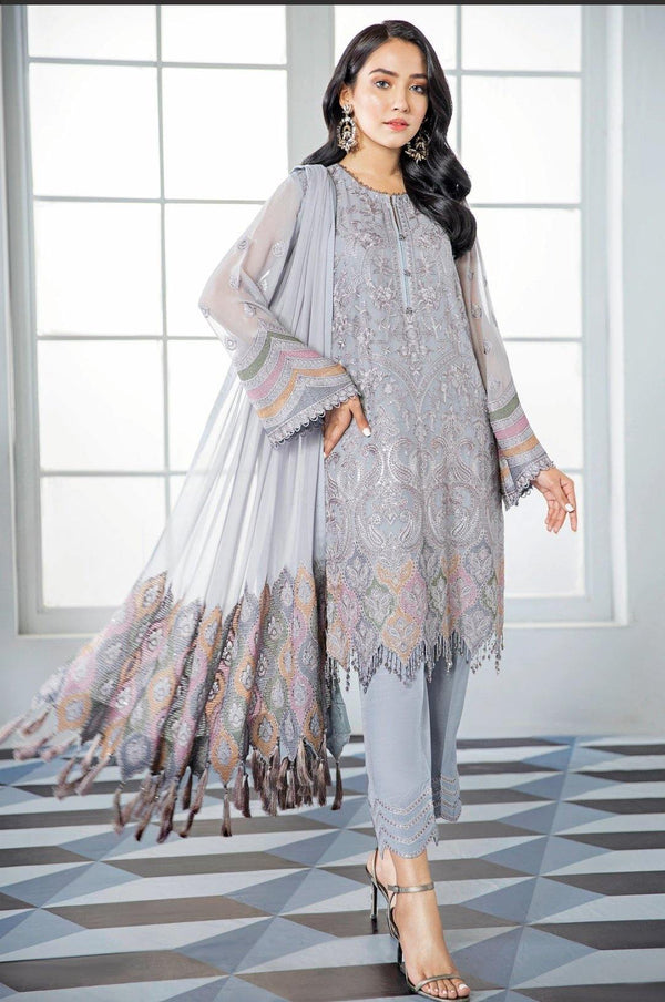 Alizeh Embroidered Chiffon/Vol 3/Zarbin - AWWALBOUTIQUE