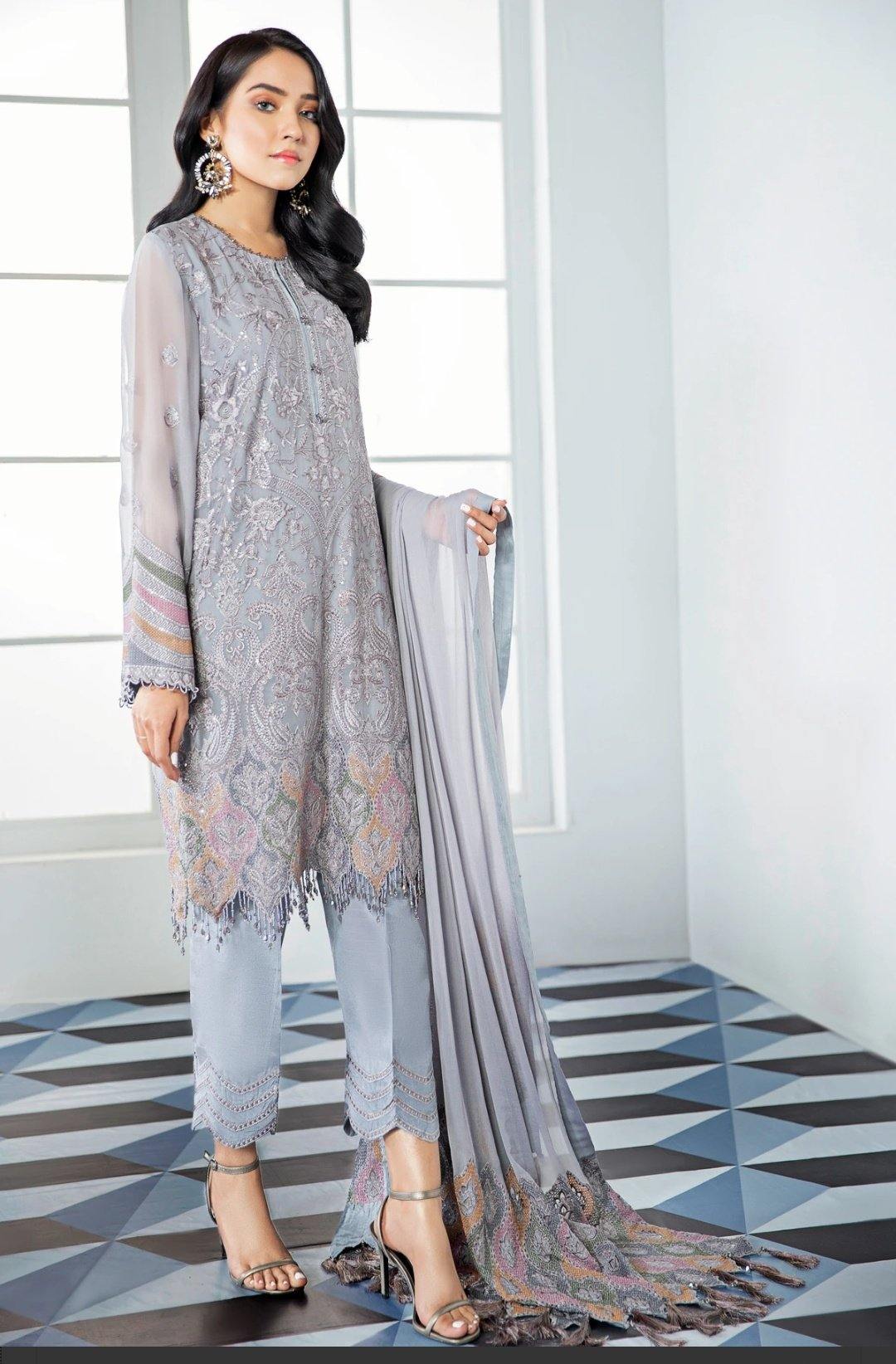 Alizeh Embroidered Chiffon/Vol 3/Zarbin - AWWALBOUTIQUE