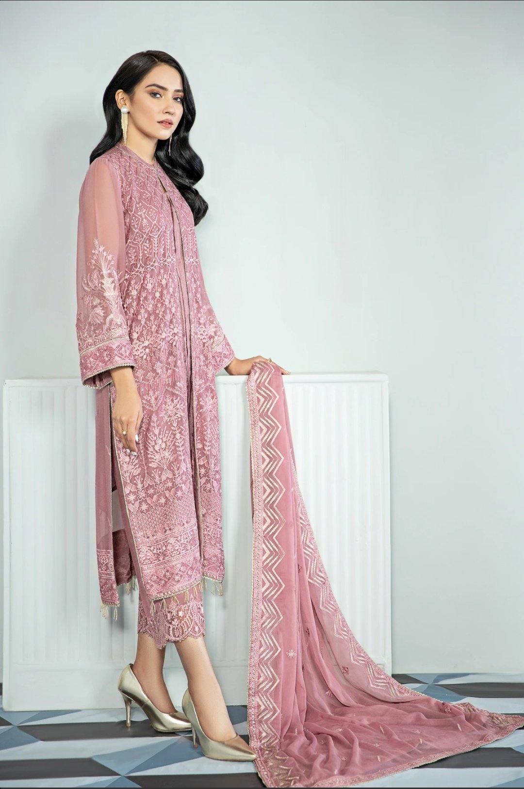 Alizeh Embroidered Chiffon/Vol 3/Angbeen - AWWALBOUTIQUE