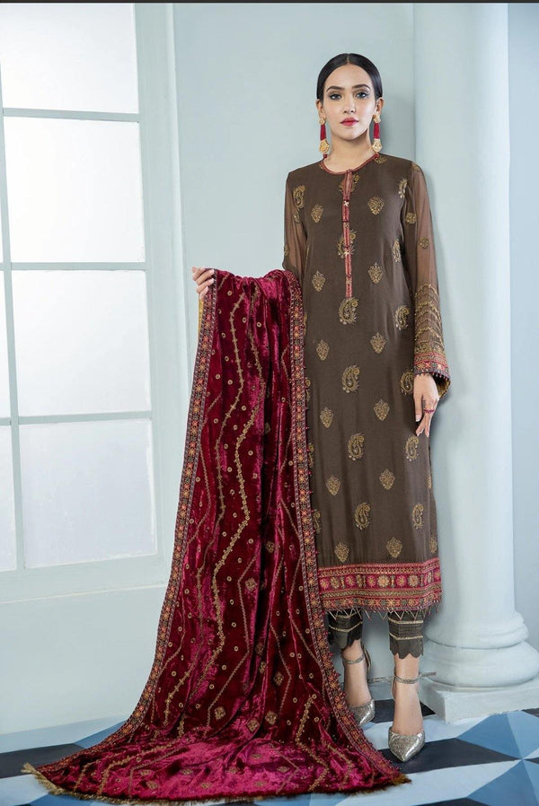 Alizeh Embroidered Chiffon/Vol 3/Suri - AWWALBOUTIQUE