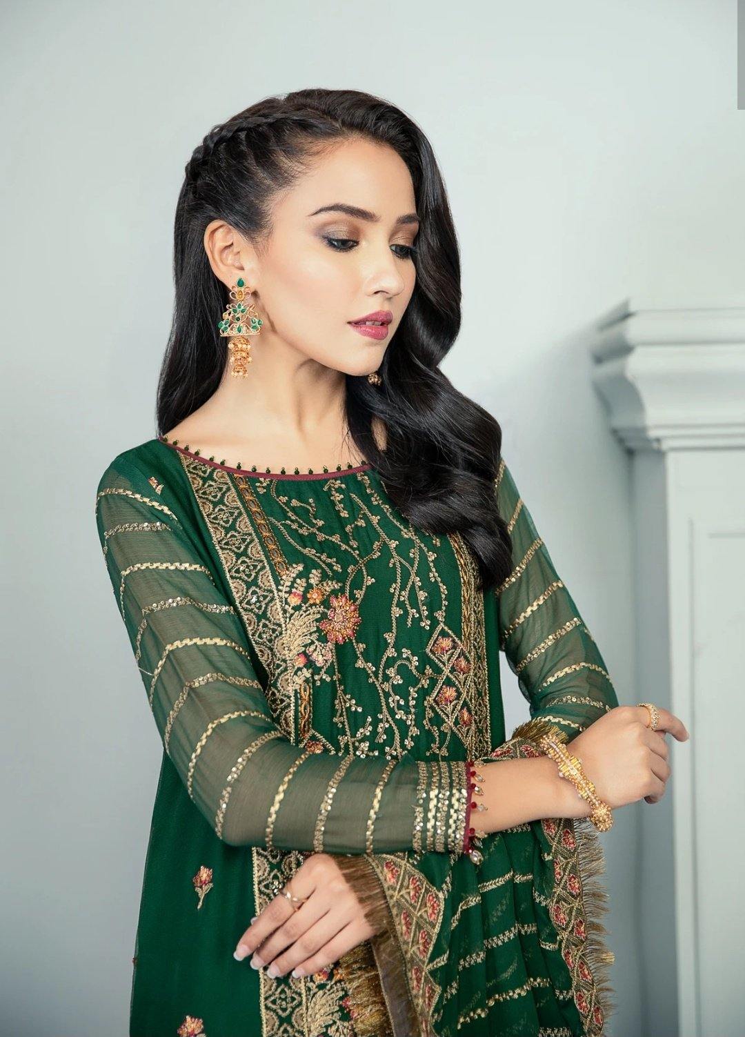 Alizeh Embroidered Chiffon/Vol 3/Dauma - AWWALBOUTIQUE