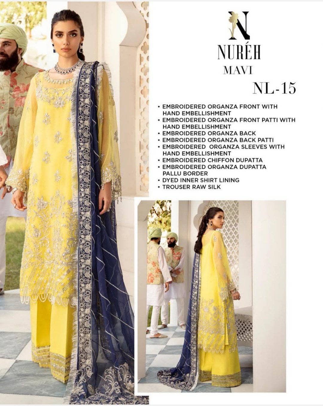 Nureh Mor Bagh Luxe Chiffon/NL-15
