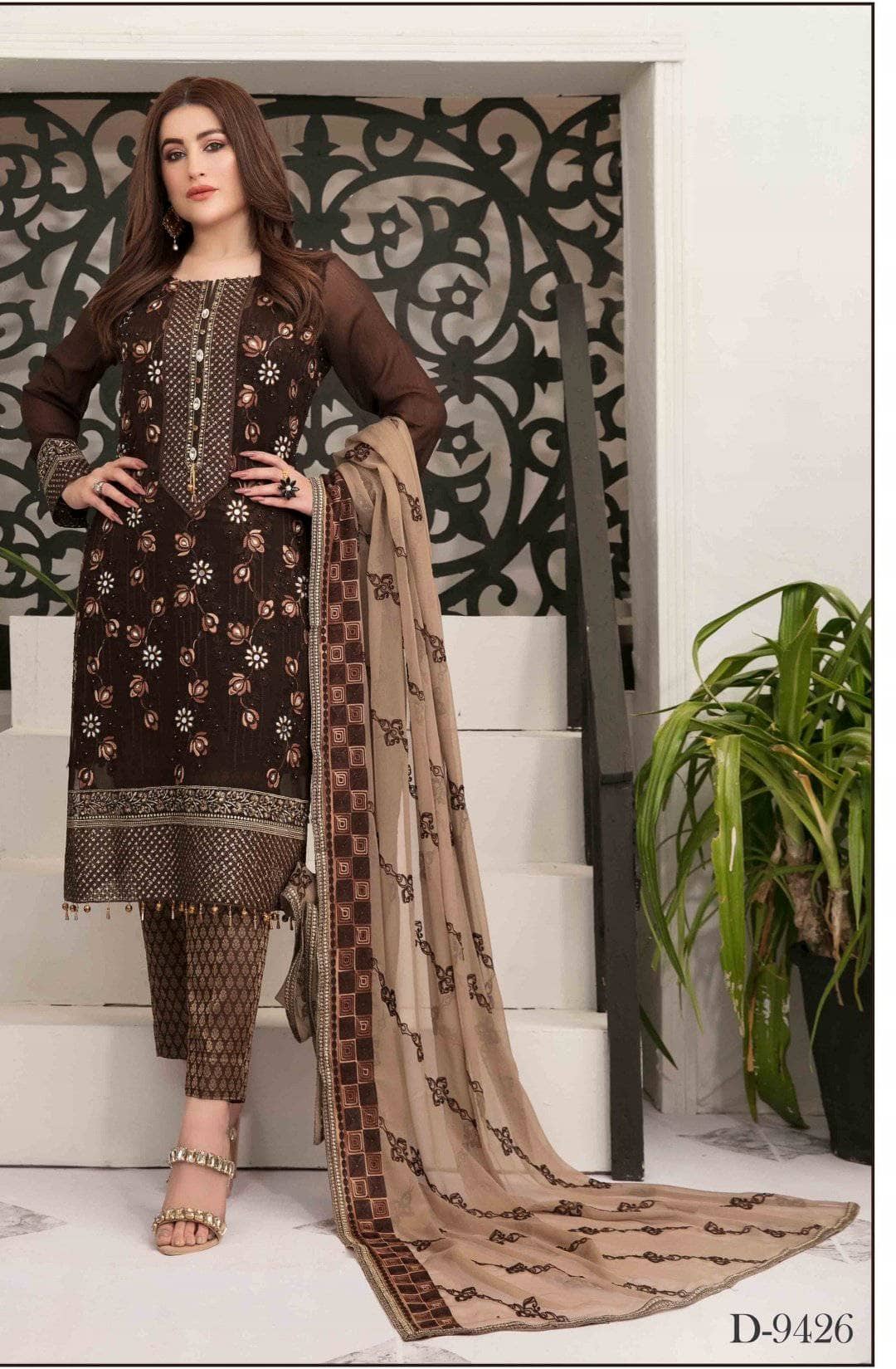 Tawakkal Sumptuous Serenity Semi Stitched Chiffon