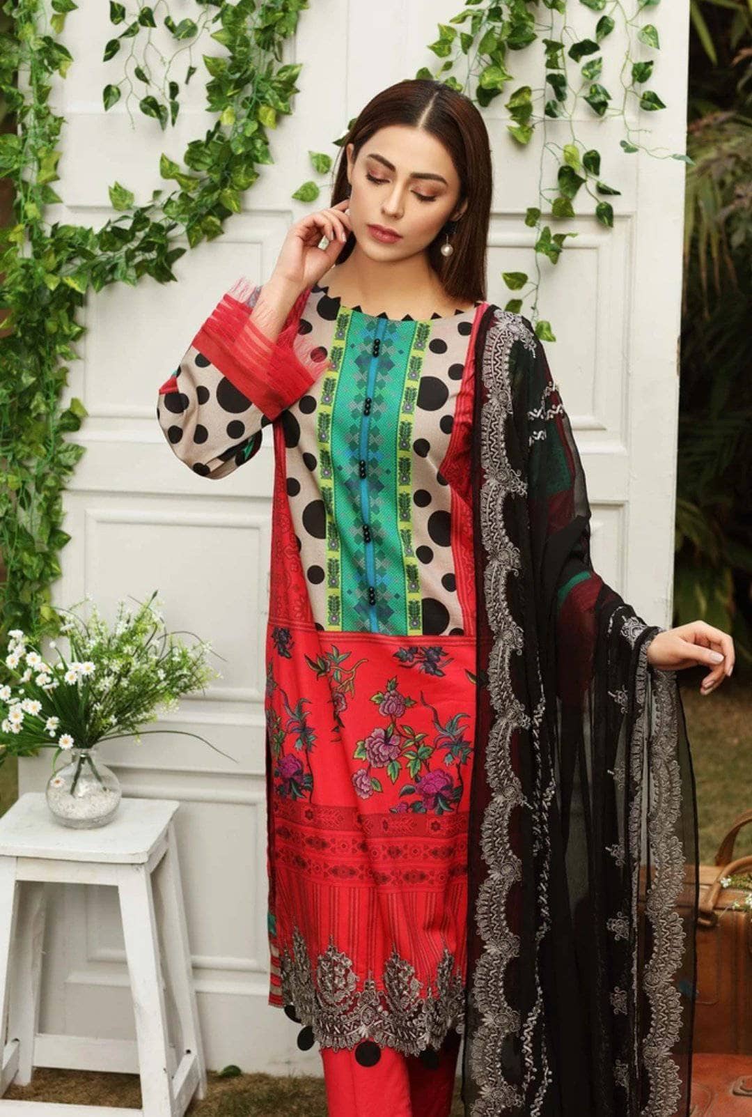 Charizma Aniiq Lawn/Red-Bud ANS-11