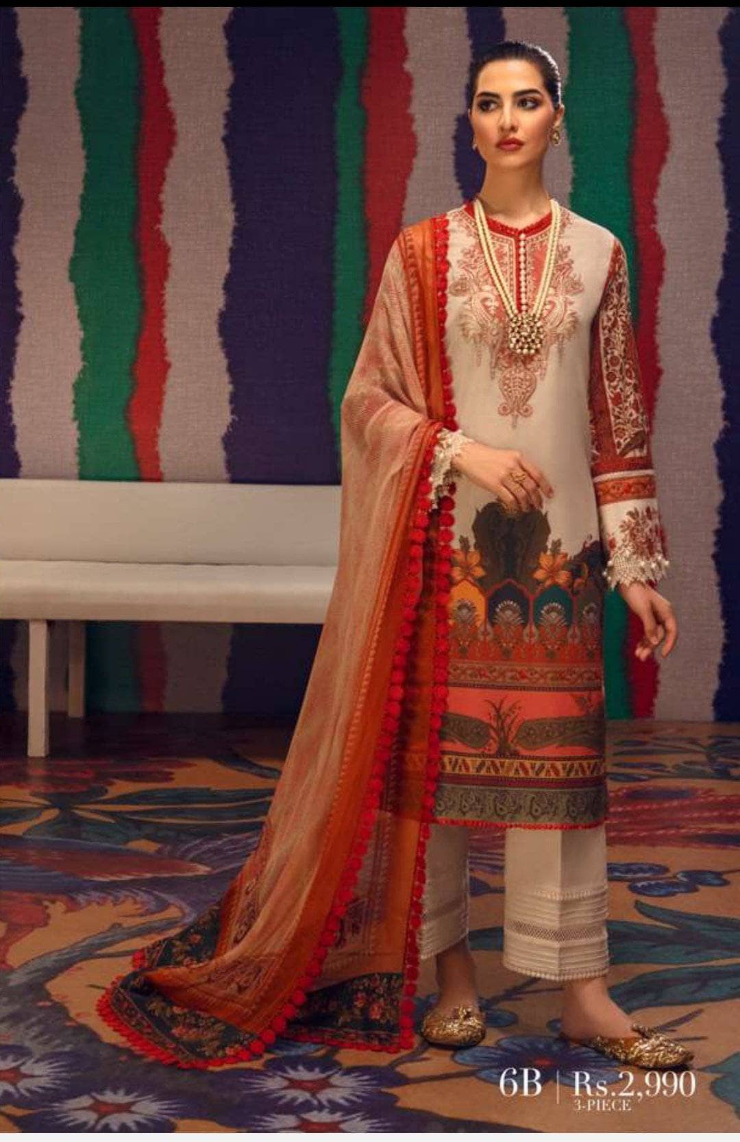 Sana Safinaz Mahay Lawn 2021/3 Pc/6 B