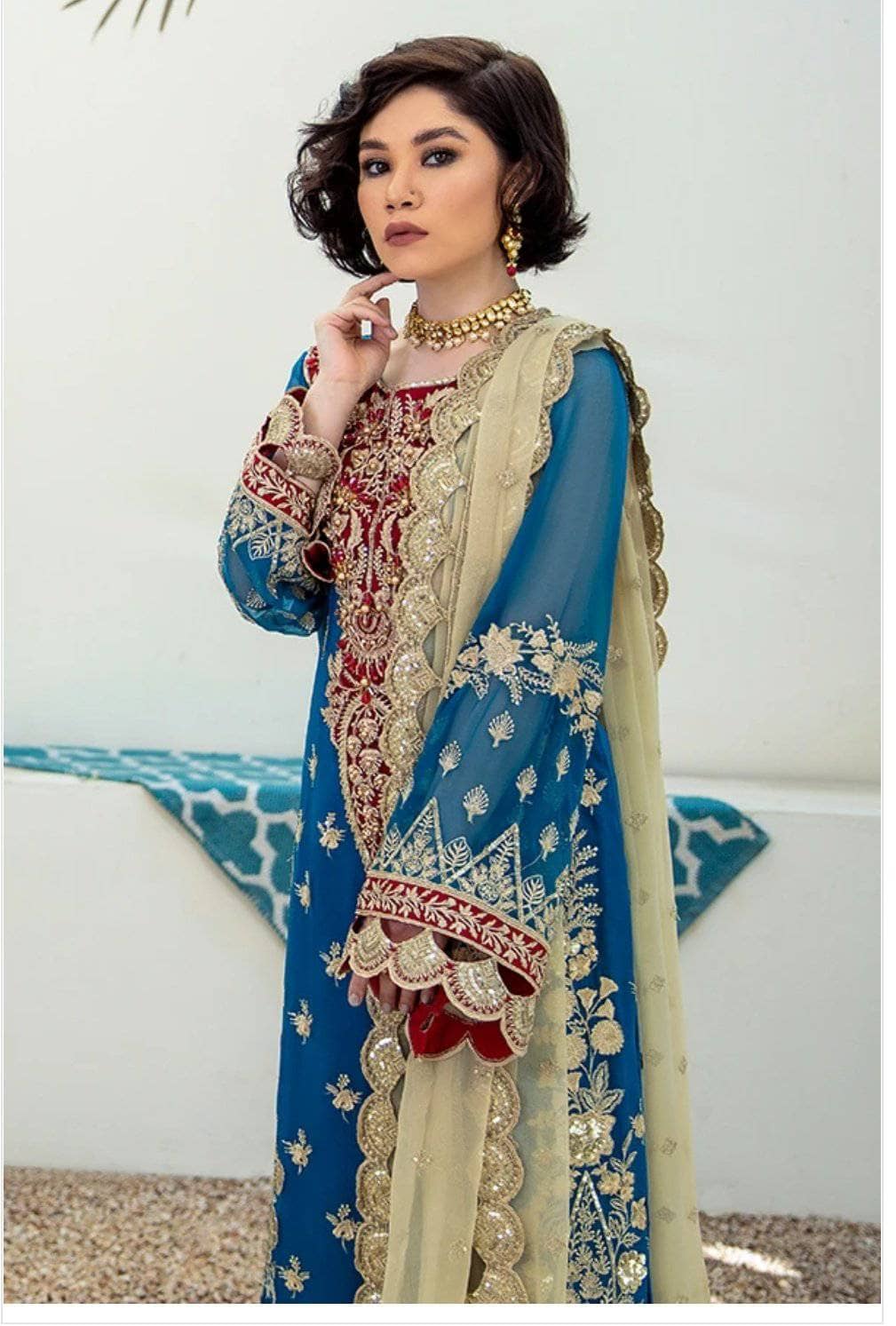 Imrozia Chiffon La Roza/Ostentatious/L-218 CLINQUANT MARINE