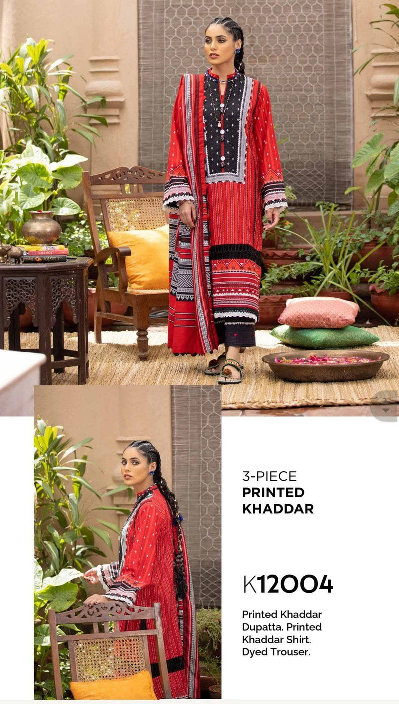 Gul Ahmed Fall Winter/Khaddar Corduroy Collection/Shirt Dupattaa Bottom/K12004