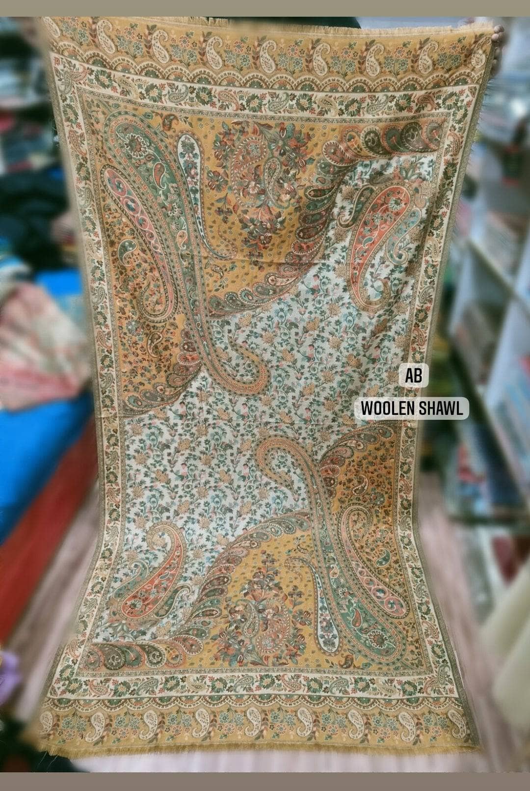 Woolen Shawl/Kashmiri Persian Wooven Styling/D04