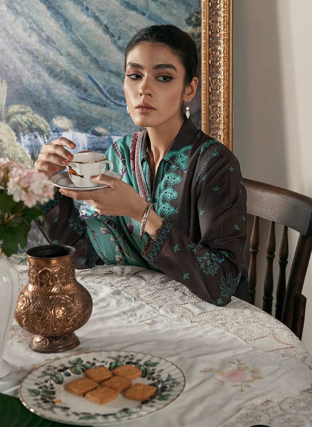 Cross Stitch Winter Edit 1/COAL DUST PRINTED LINEN