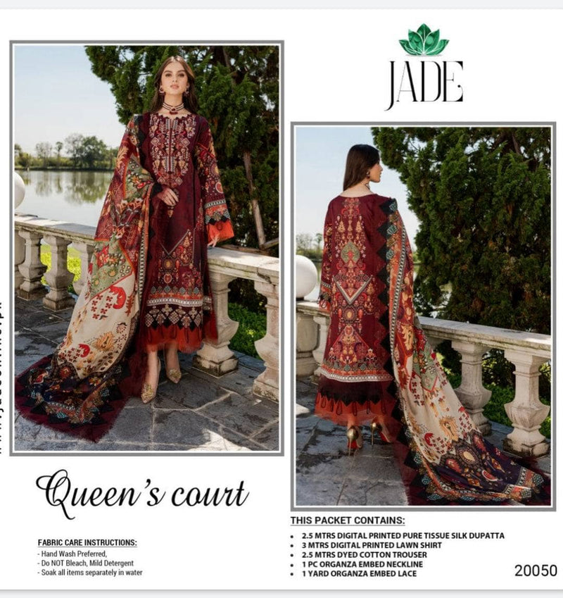 Jade Queens Court/Lawn/Silk Dupatta