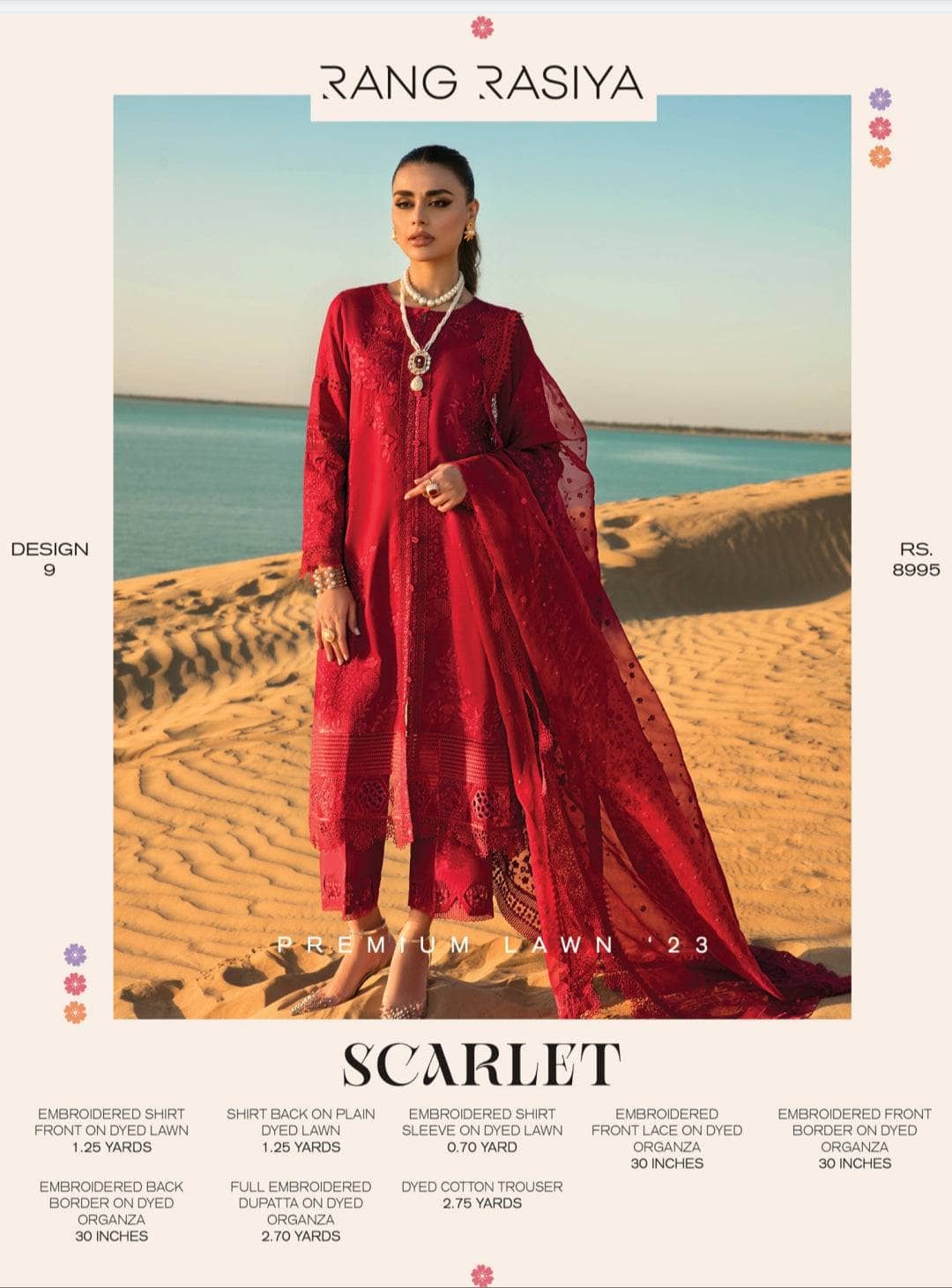 Rang Rasiya Lawn/Scarlet