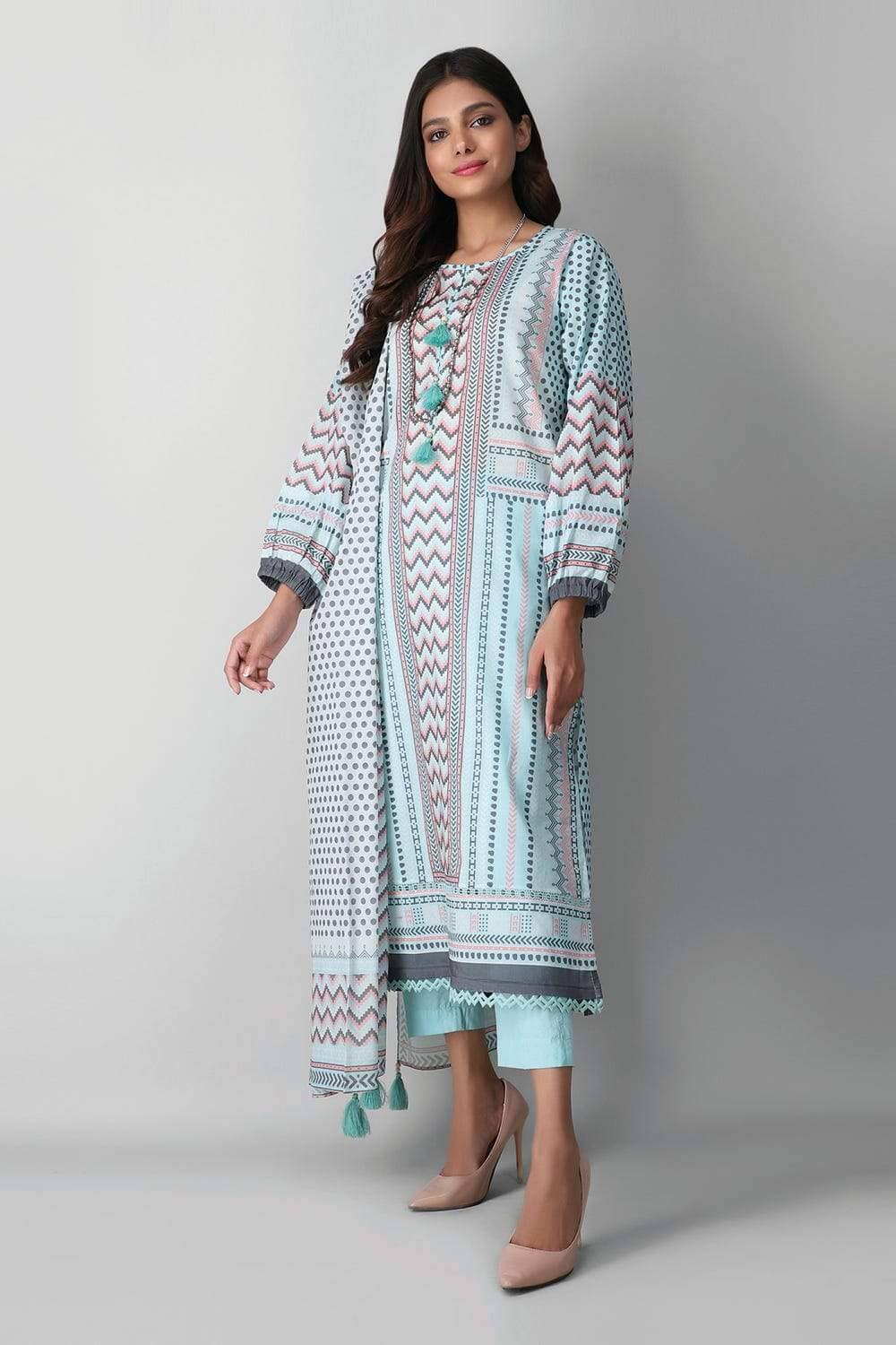 Khaadi Lawn/Kameez Dupatta Bottom/A21272