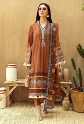 Adans Libas Fuchsia Lawn Pakistani Suits Adans Libas Zaire Schiffli/Drift Wood
