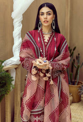 Adans Libas Fuchsia Lawn Pakistani Suits Adans Libas Zaire Schiffli/Paprika
