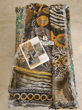 Open Pic/Adans Libas Khumaar/Sunshade/Schiffli Embroideried Dupatta