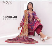 Al Zohaib Lawn Pakistani Suit Al Zohaib Colours/Printed Lawn/Bamber Chiffon Dupatta